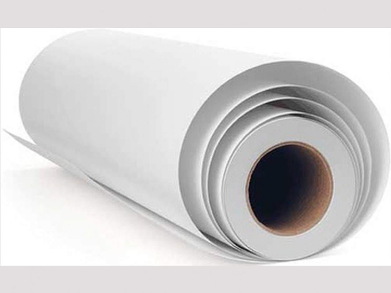 Vinyle adhésif imprimable - Polymère blanc brillant - 70 microns - 51 cm x  45 ML